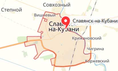 Карта: Славянск-на-Кубани