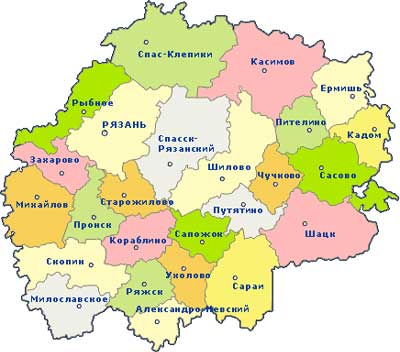 Карта: Рязанская область