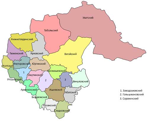 Карта: Тюменская область