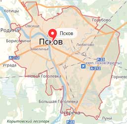 Карта: Псков
